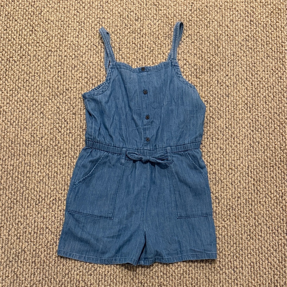 Old Navy Girls Size XL Denim Sleeveless Romper